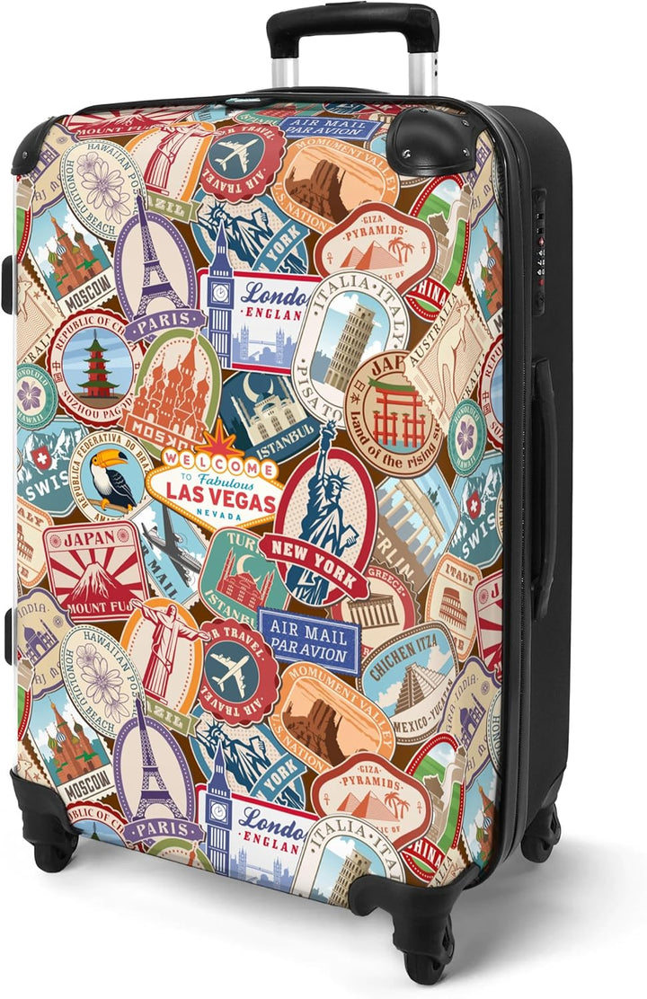 NoBoringSuitcases.com® Handgepäck, Hartschalenkoffer mit TSA Schloss, Trolley, Reisekoffer, Carry on