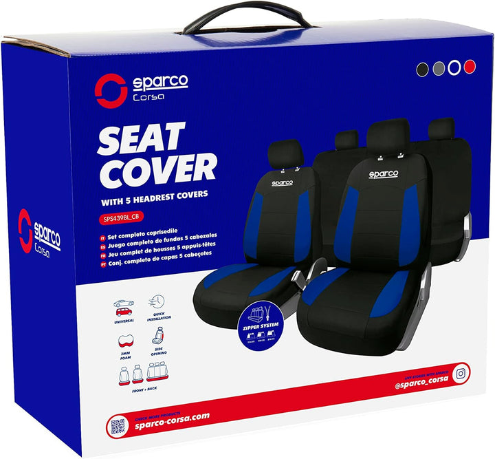 Sparco Strada ABDECKUNGSSET SCHWARZ/BLAU