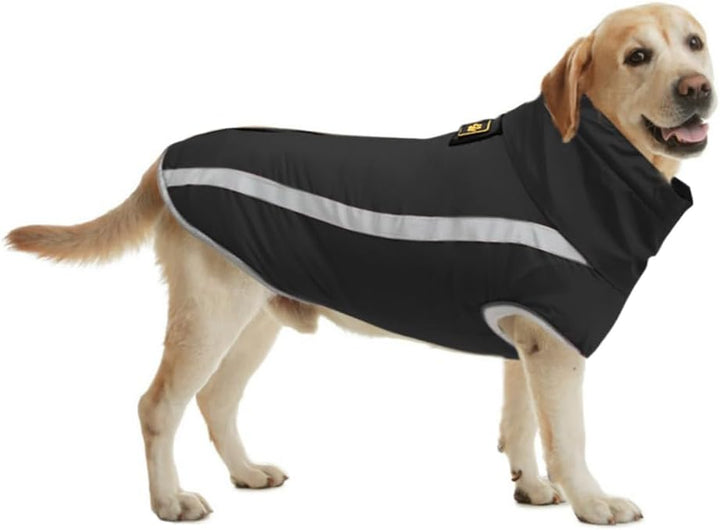 FEimaX Hundemantel Hundejacke wasserdichte Reflektierende Wintermantel mit Fleece Gefüttert Hund Wel