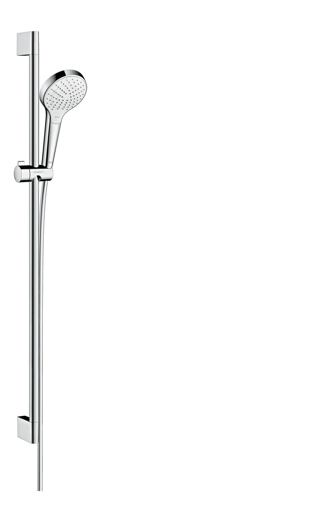 hansgrohe Croma Select S Duschset 0,90m, 3 Strahlarten, Weiss/Chrom Weiss/Chrom 0,90m Set 3 Strahlar