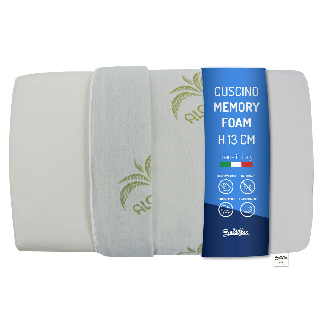 Baldiflex, Kissen aus Memory Foam, Typ Seifenschale, Futter aus Aloe Vera