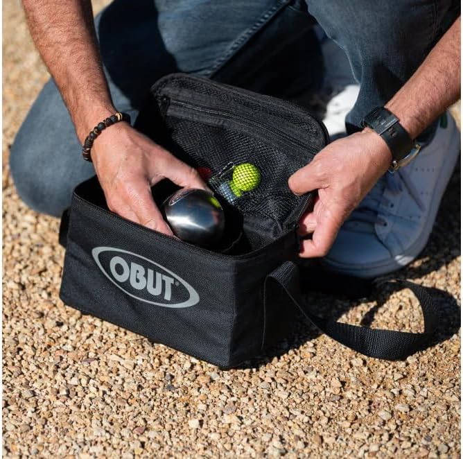 Obut - Tragetasche für 3 Kugeln, Grau – Tasche für Boccia-Kugeln – Dunkelgrau – Einheitsgrösse, grau