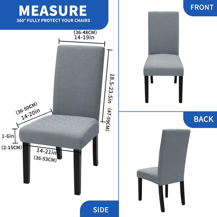 XINEAGE Stuhlhussen 4er Set, Stretch Stuhlhussen für Esszimmerstühle, Universale Stuhlhussen Waschba