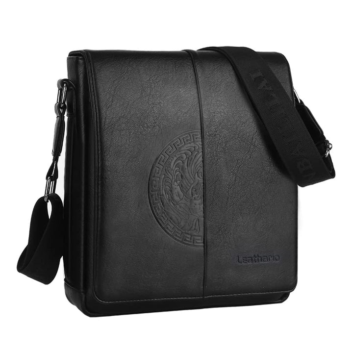 Leathario Herren Umhängetasche PU Leder Schultertasche Herrentasche mit Grosser Kapazität für Alltag