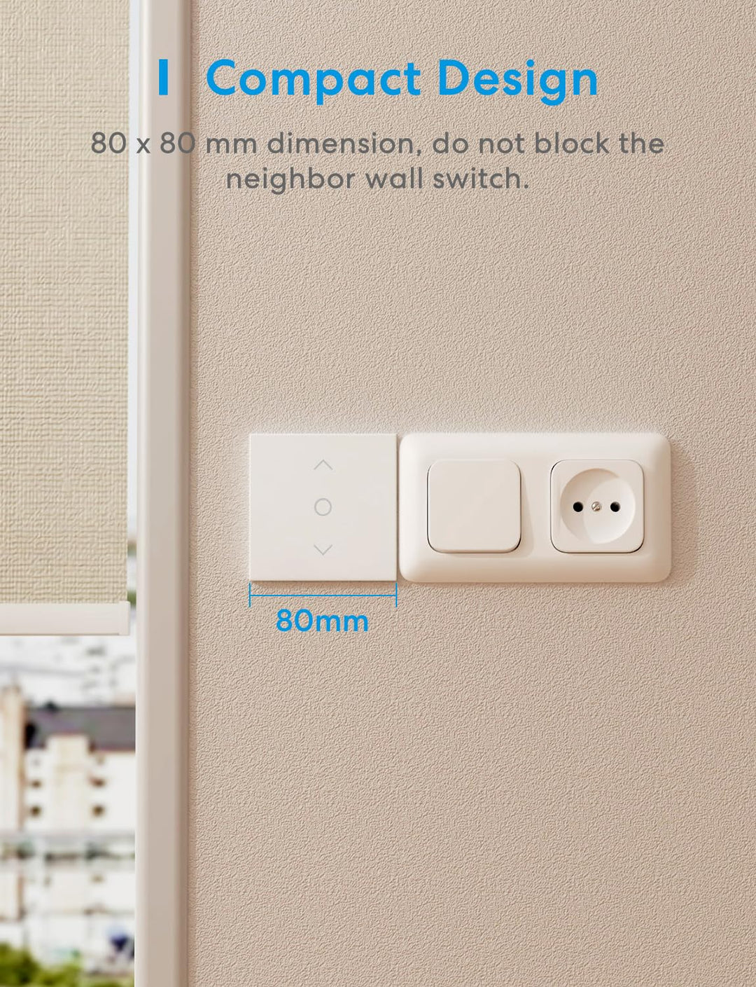 meross WLAN Rolladenschalter funktioniert mit Homekit, Alexa Rollladen, Smart Jalousien Schalter ben