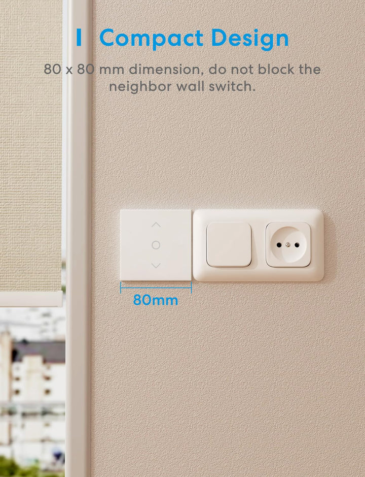 meross WLAN Rolladenschalter funktioniert mit Homekit, Alexa Rollladen, Smart Jalousien Schalter ben