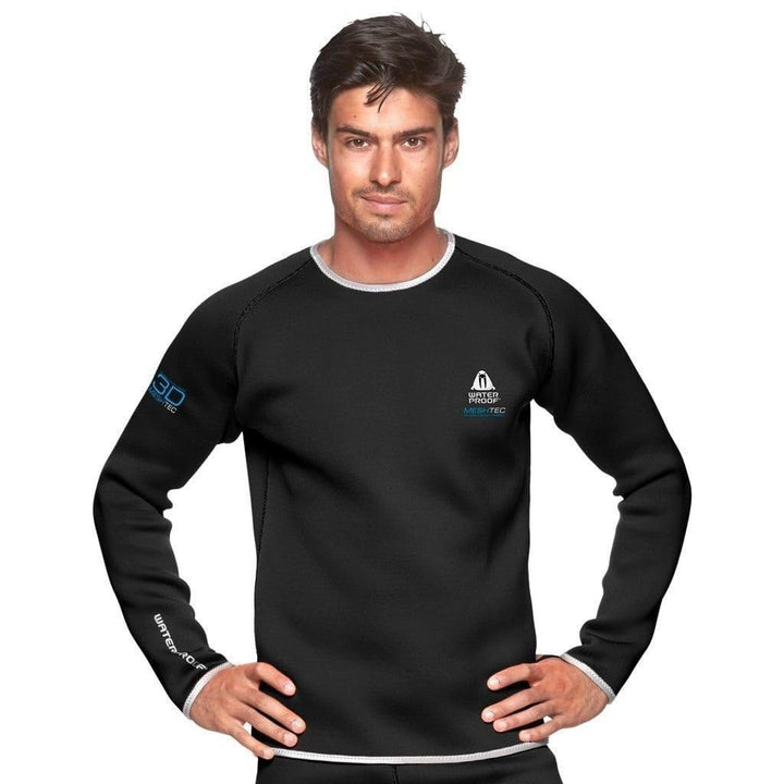 Waterproof MESHTEC 3D Shirt Herren Unterzieher Pullover für Trockentauchanzug S Schwarz, S Schwarz