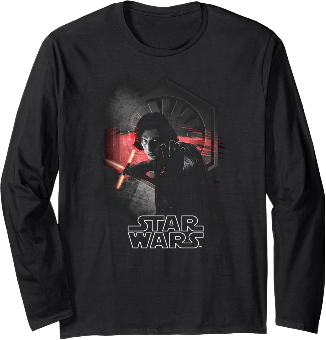 Star Wars The Last Jedi Kylo Ren Light Saber Pose Langarmshirt