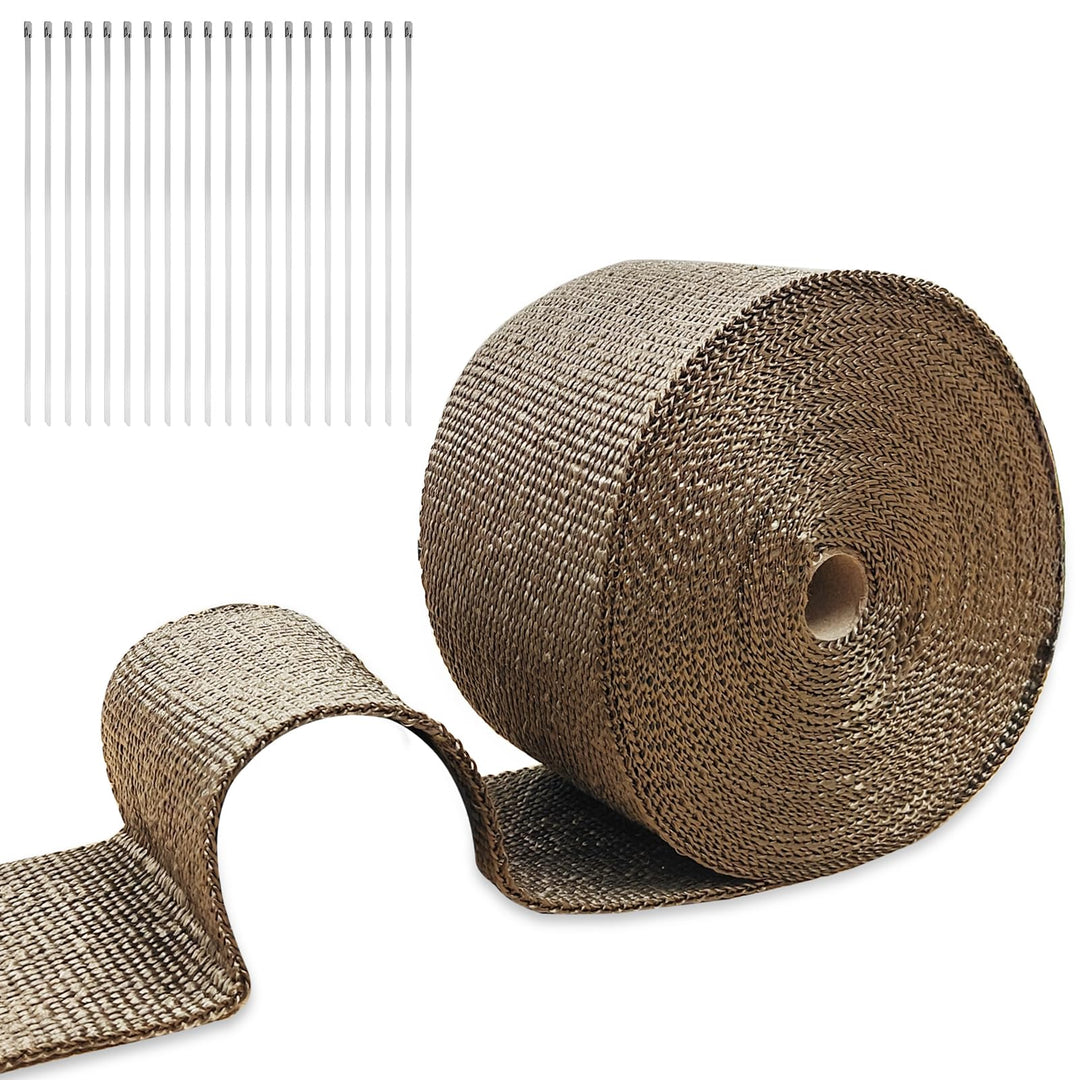 15m×10cm Hitzeschutzband Auspuff, Titan Basalt separated by tropical zone, 15m×10cm