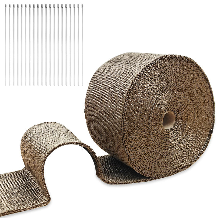 15m×10cm Hitzeschutzband Auspuff, Titan Basalt separated by tropical zone, 15m×10cm