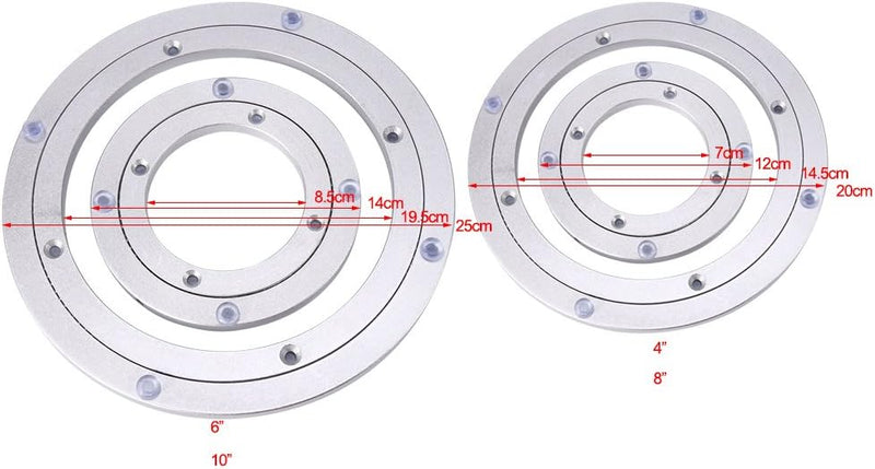 Drehlager-Drehtisch aus robuster Aluminiumlegierung,Drehlager-Plattenspieler, runder Esstisch, glatt