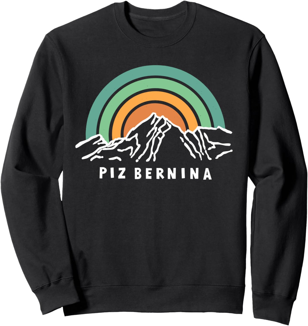 Piz Bernina St Moritz Bergsteigen Wandern Schweiz Souvenirs Sweatshirt