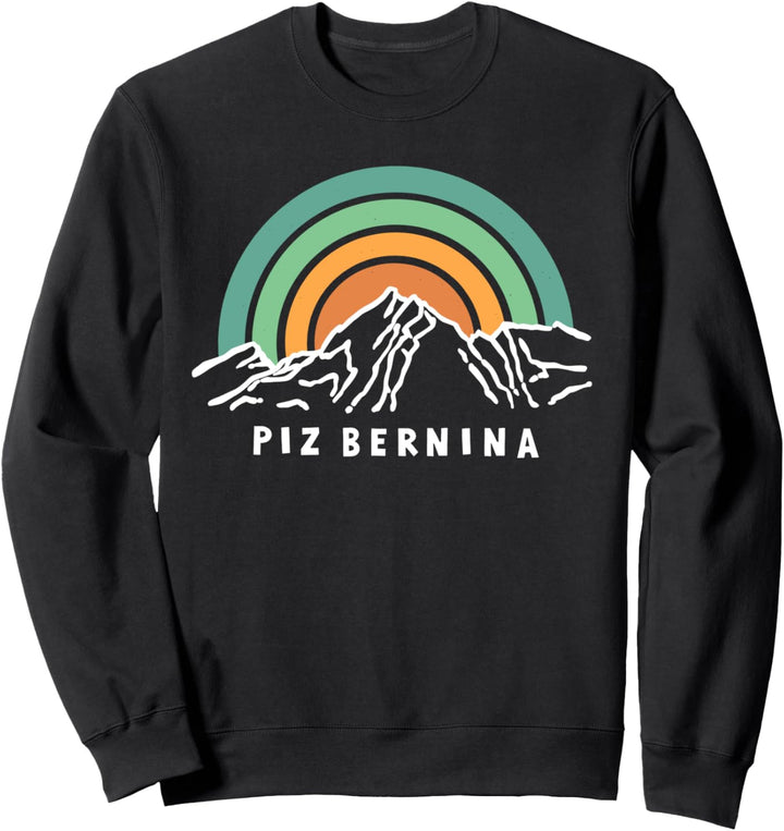 Piz Bernina St Moritz Bergsteigen Wandern Schweiz Souvenirs Sweatshirt