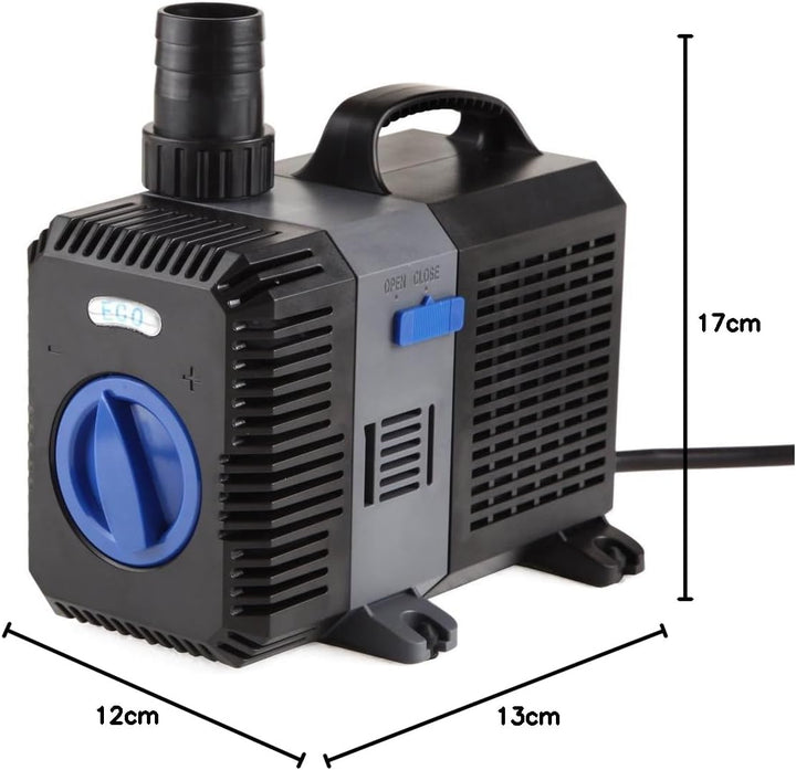 CHM GmbH® Eco Teichpumpe 30 Watt Bachlaufpumpe Filterpumpe 4500 L/h Pumpe Aquarium