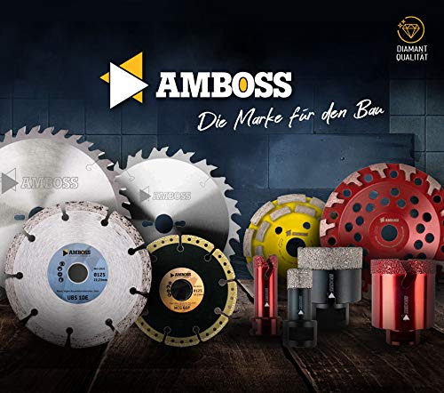 Amboss RED EDITION M14 Diamant Bohrkrone - für Winkelschleifer - Feinsteinzeug, harte Fliesen, Grani