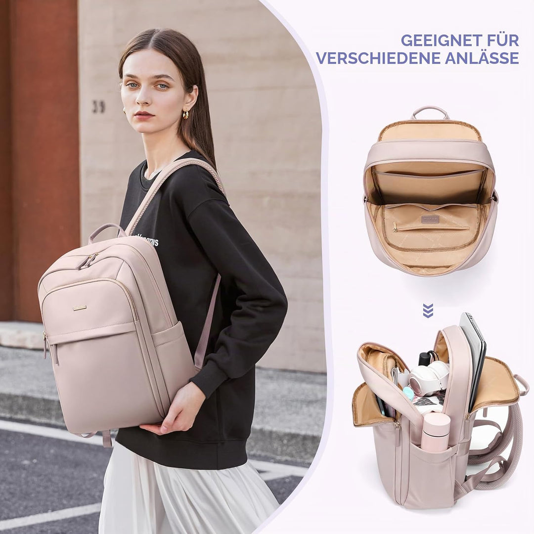 Rucksack Damen Herren, Laptop Schulrucksack,Women Travel Backpack Elegant für Uni Reise Büro, Tagesr