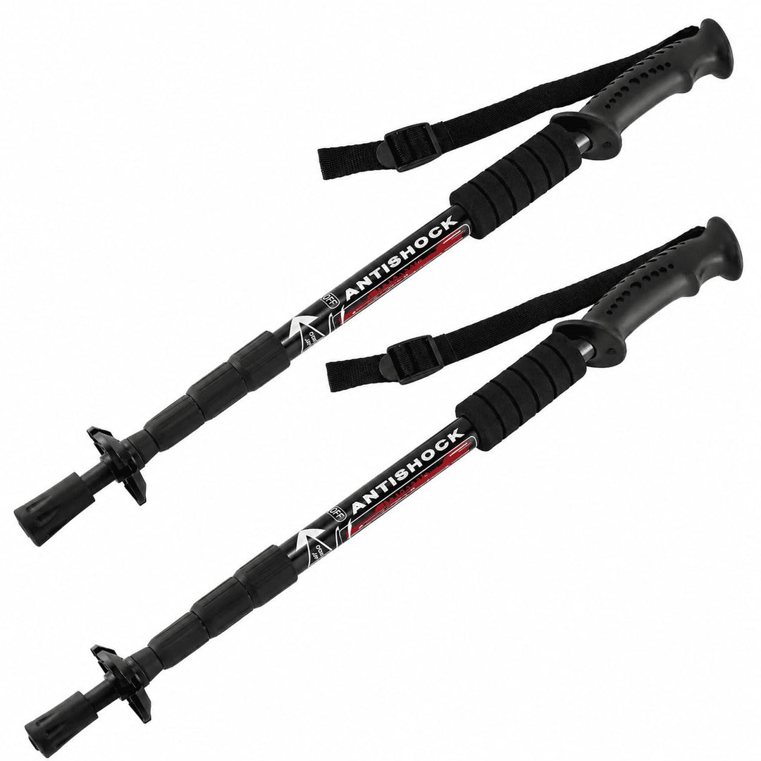 MidGard Teleskop Nordic Walking Stöcke, 50-110 cm höhenverstellbar, Antischock Dämpfung, Wanderstöck