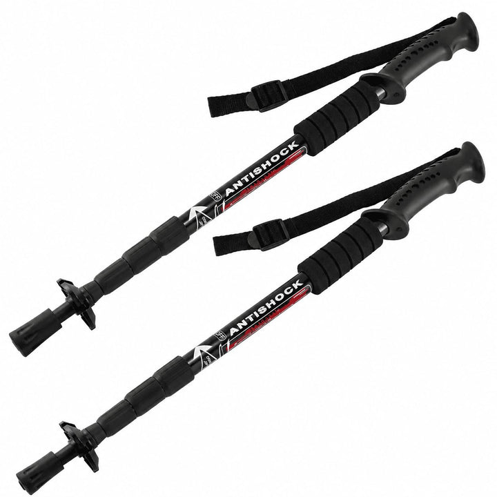 MidGard Teleskop Nordic Walking Stöcke, 50-110 cm höhenverstellbar, Antischock Dämpfung, Wanderstöck