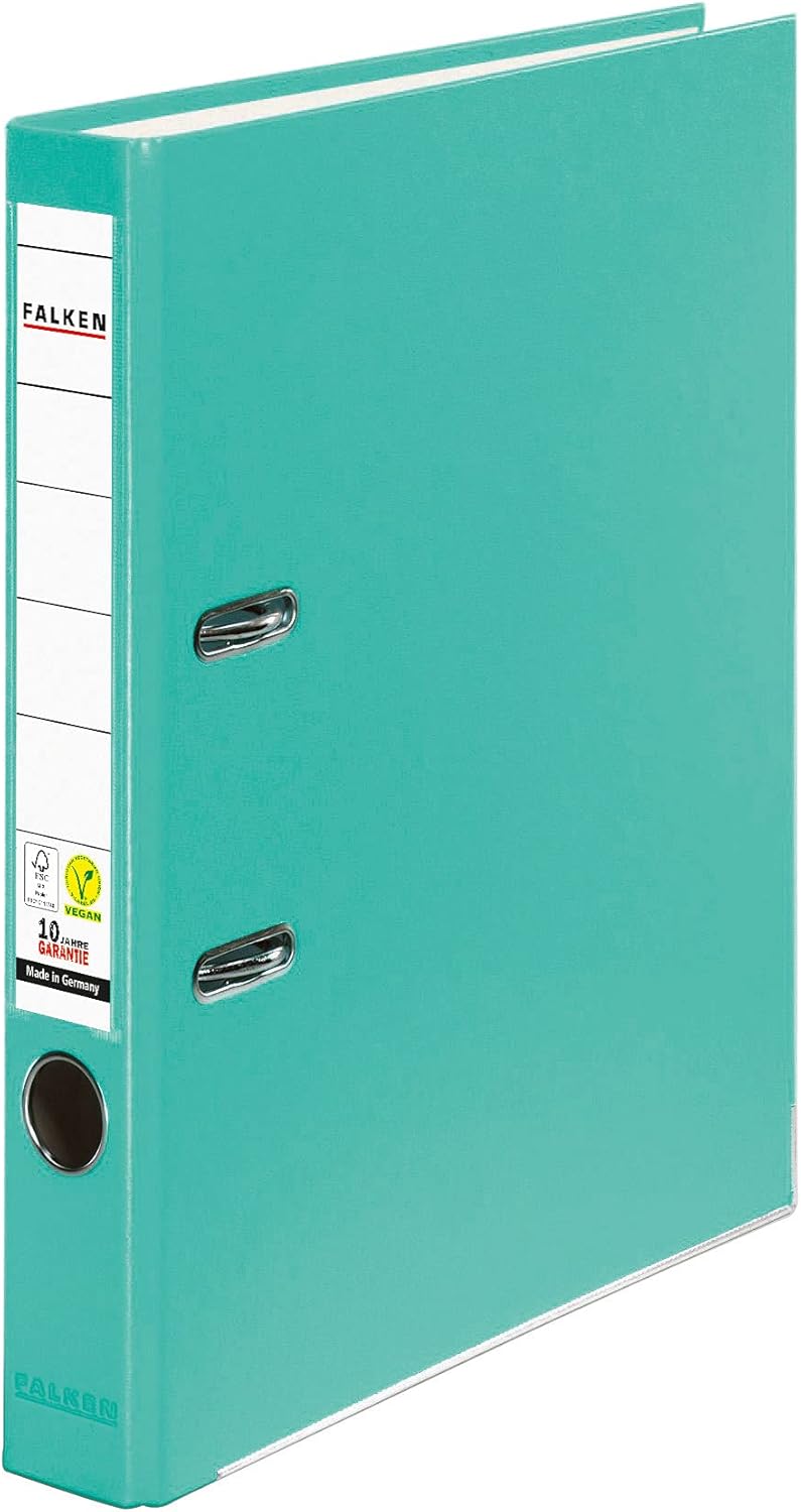 Original Falken 5er Pack PP-Color Kunststoff-Ordner. Made in Germany. 5 cm schmal DIN A4 Pastell-Far