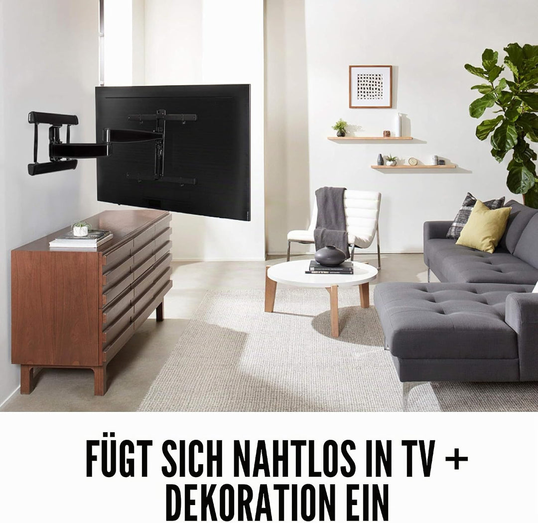 Sanus Vlf728 (B2) Slim Full Motion TV-Halterung, schwenkbar, 42-90 Zoll, Schwarz Einzelbett, Einzelb