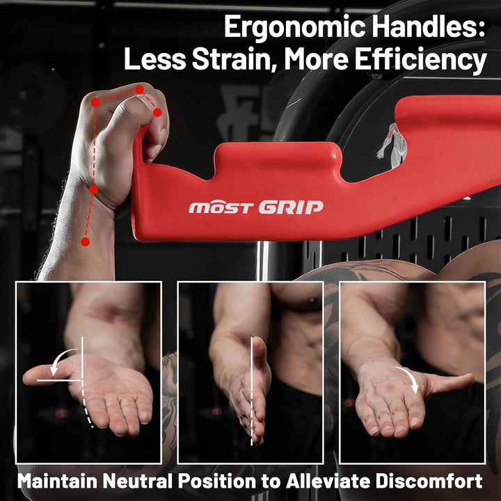 Latzugstange mit 6 Ergonomischen Griffen, Rutschfest Latzug Griff für Das Fitnessstudio Zu Hause, La