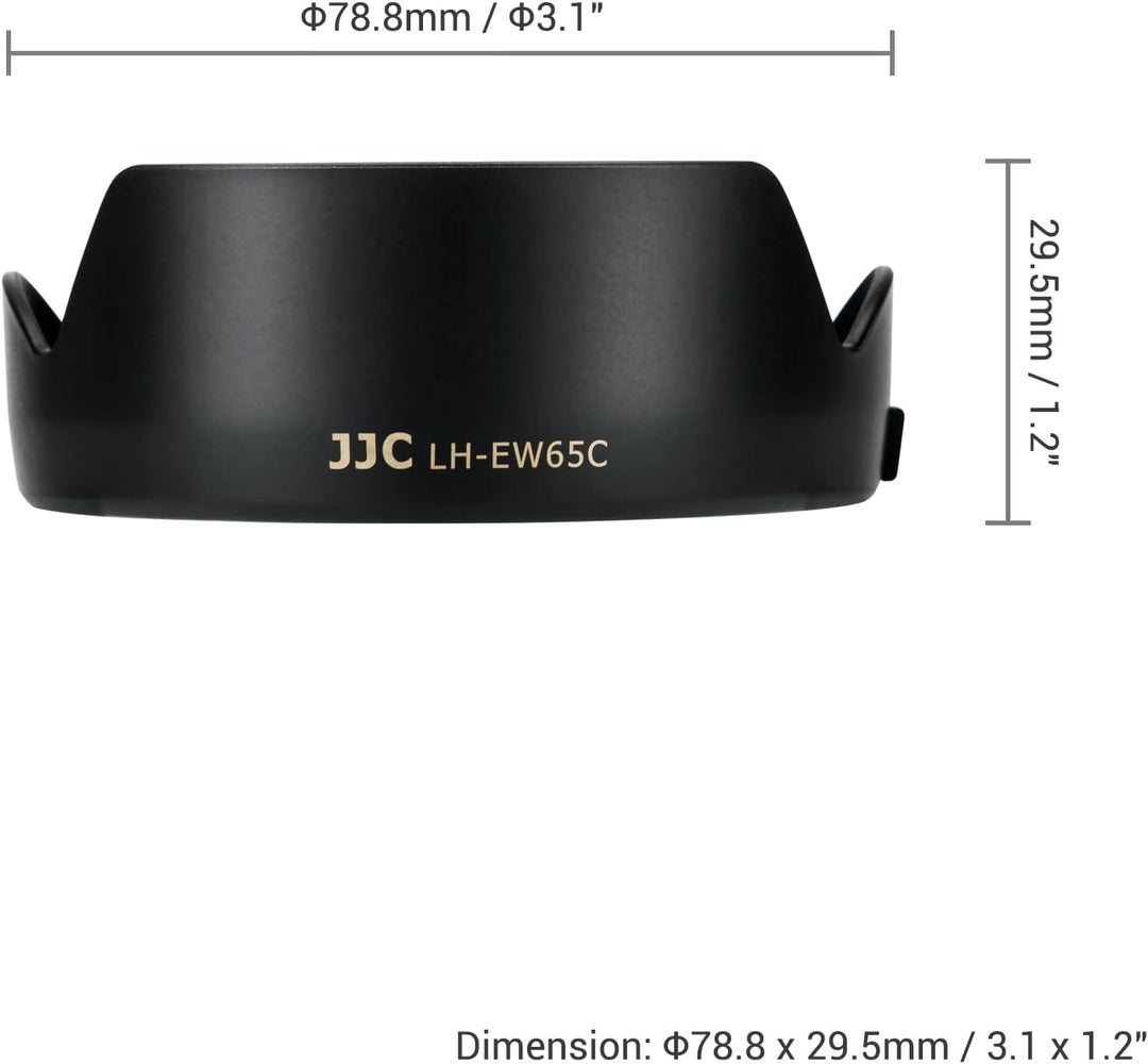 JJC Bajonett Gegenlichtblende Streulichtblende für Canon RF 16 mm f/2.8 STM Objektiv auf Canon EOS R