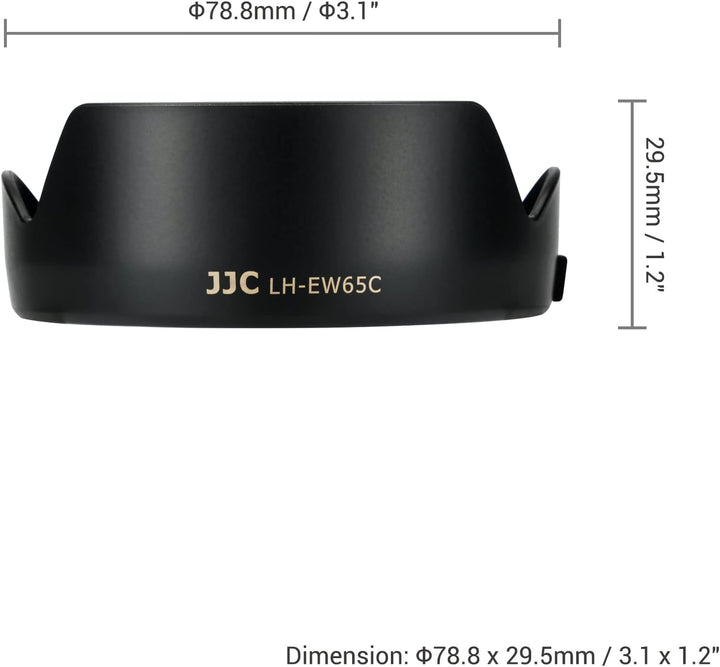 JJC Bajonett Gegenlichtblende Streulichtblende für Canon RF 16 mm f/2.8 STM Objektiv auf Canon EOS R