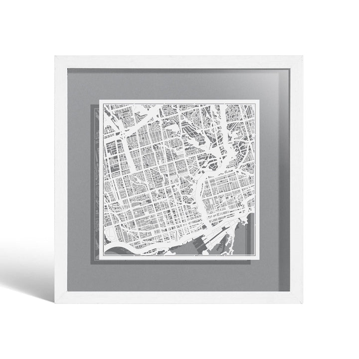 O3 DESIGN STUDIO - Marco de Papel para mapas, 22,8 x 22,8 cm, en Caja de Regalo, Fondo, autocambiant