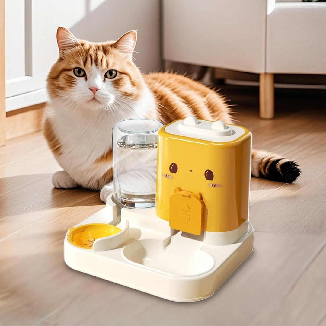 Automatischer Spender für Katzen, automatischer Futterspender für Trockenfutter und Wasser für Katze