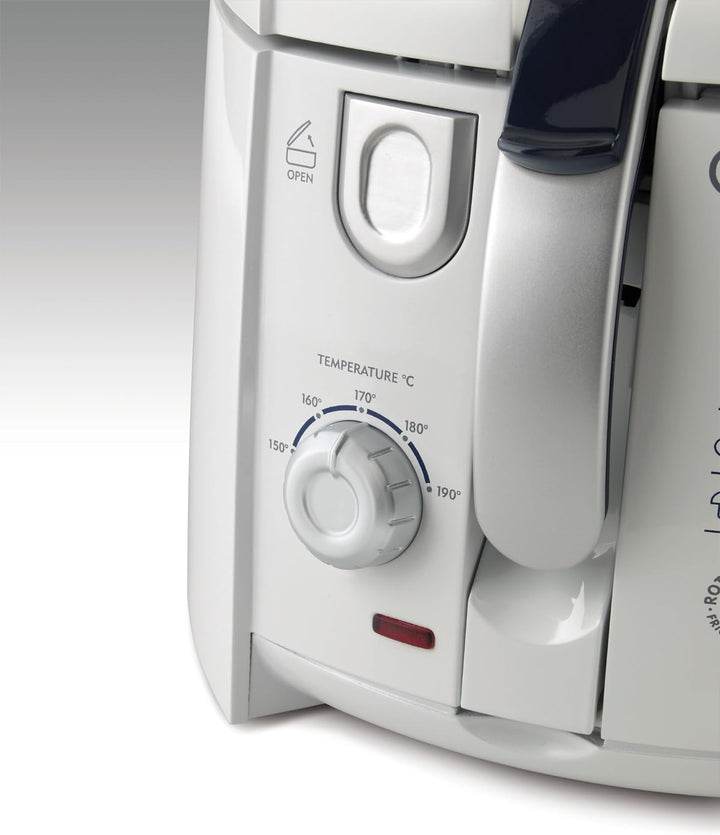 De'Longhi F28211.W1 RotoFry Fritteuse, 1800 W, 1,2 Liter, Edelstahl,