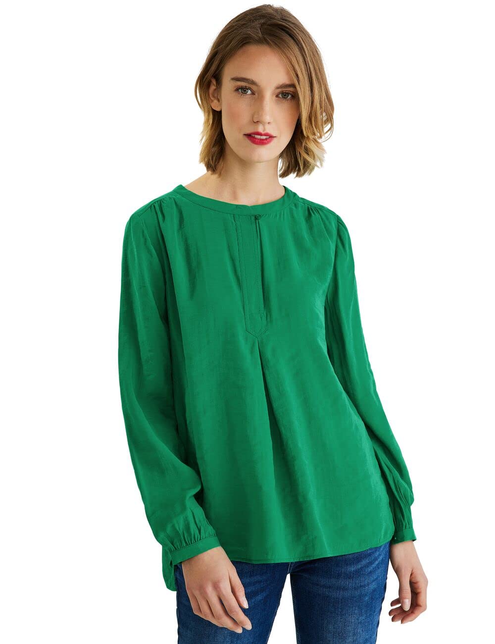 STREET ONE Damen Blusenshirt 46 Brisk Green, 46 Brisk Green