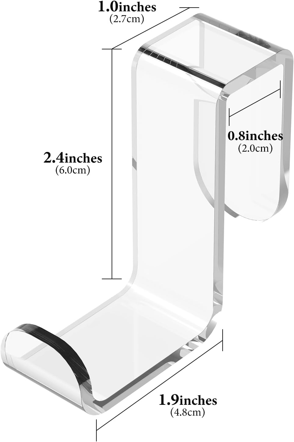 Geekria Acryl-Wandhaken für Kopfhörer, Headset-Halter, Aufhänger für Headsets kompatibel mit Bose, S