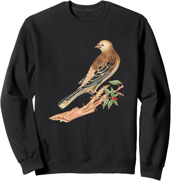 Vogelfigur mit Vogelmotiv auf einem Ast Sweatshirt