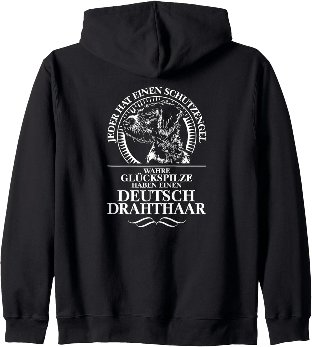 Deutsch Drahthaar Schutzengel Hund Hunde Hundespruch Kapuzenjacke