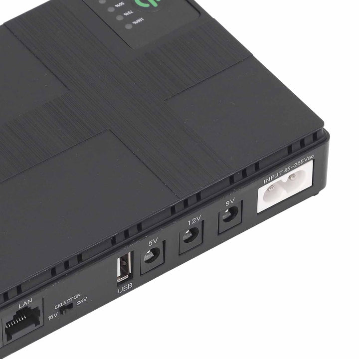 10400 MAh Mini-USV-Batterie-Backup, 5 V 9 V 12 V 2 A POE Unterbrechungsfreie Stromversorgung, Kompak