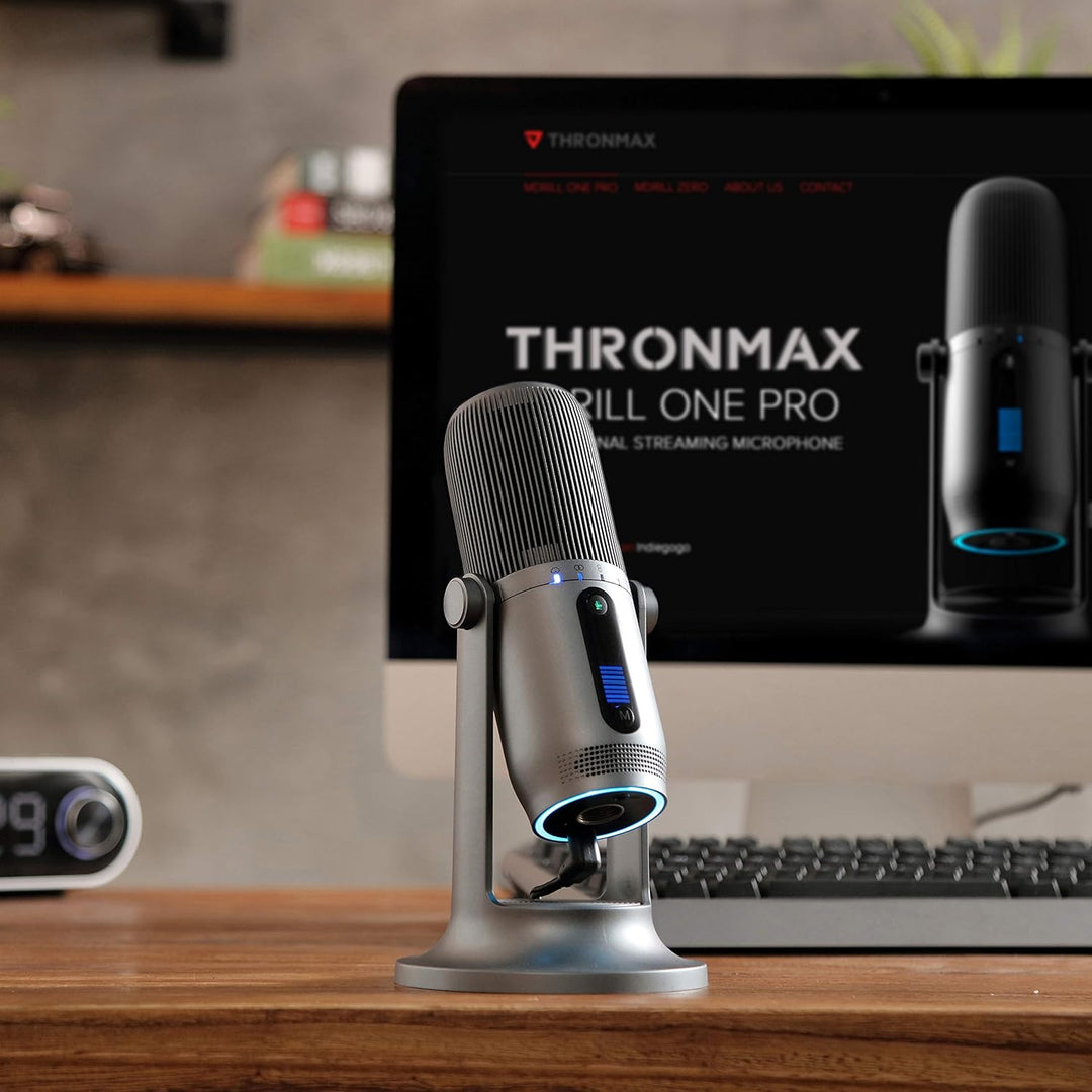 Thronmax Mdrill One (M2G) Kondensator Mikrofon (Grau) für professionelle HD Aufnahmen (48kHz) in Stu