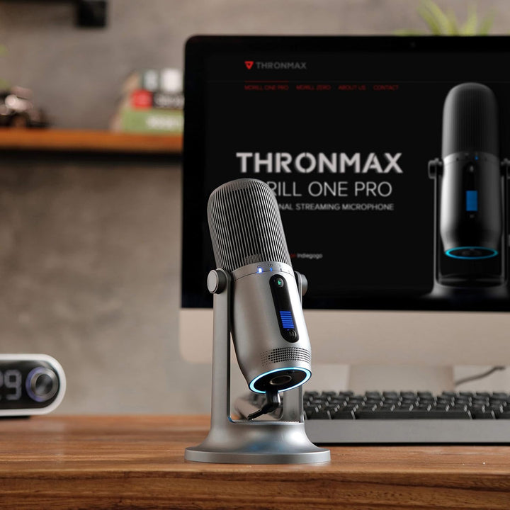 Thronmax Mdrill One (M2G) Kondensator Mikrofon (Grau) für professionelle HD Aufnahmen (48kHz) in Stu