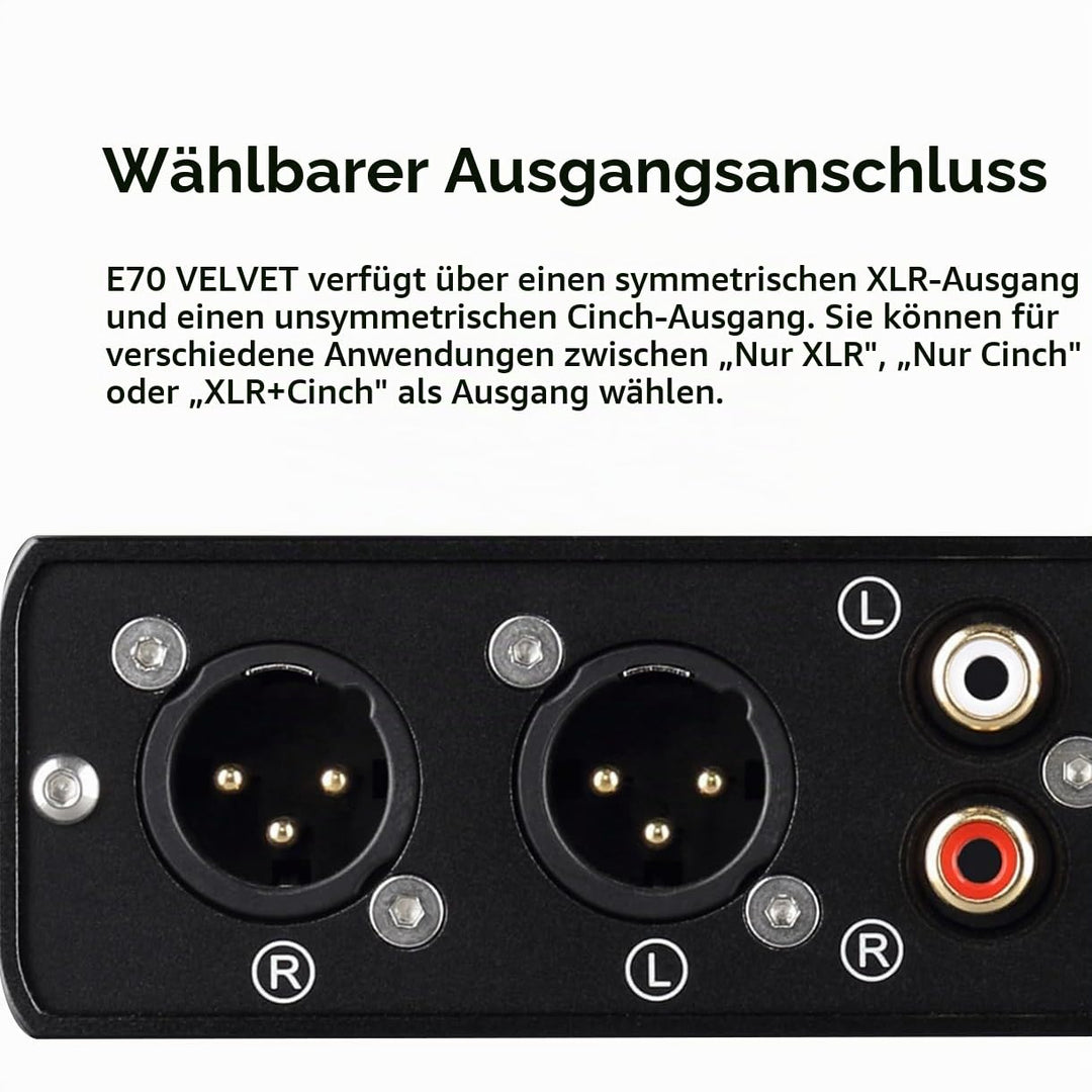TOPPING E70 Velvet Samt Vollsymmetrischer DAC AK4499EX XMOS XU316 DSD512 32Bit/768kHz Decoder Blueto