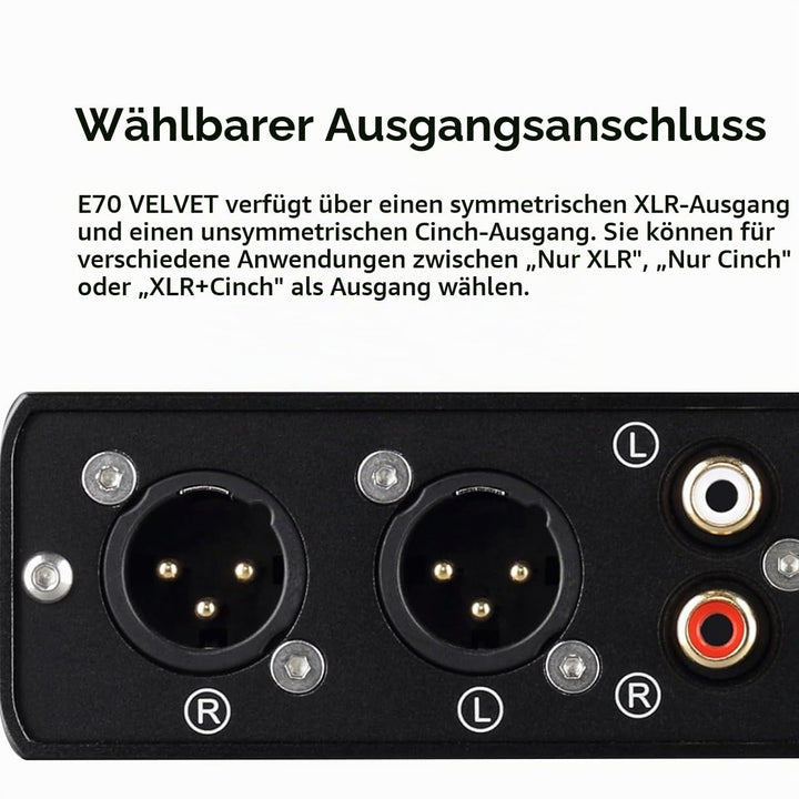 TOPPING E70 Velvet Samt Vollsymmetrischer DAC AK4499EX XMOS XU316 DSD512 32Bit/768kHz Decoder Blueto
