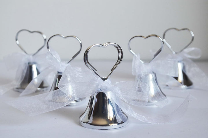 20 Stück Silber Küssen Glöckchen Kussglocke Gastgeschenk Namenskärtchen Hochzeit Tischkärtchen