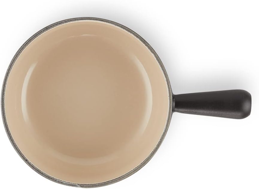 Le Creuset Caquelon aus Gusseisen, 22 cm, 2,6 Liter, Schwarz matt, 20007220002460 Schwarz Matt 22 cm