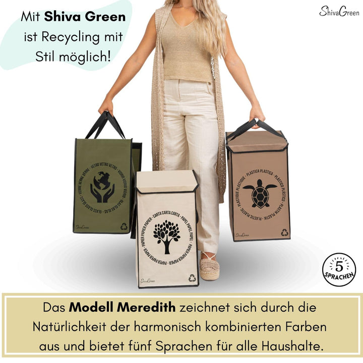 Mulltrennsystem 3fach - Recycling System - Altglas Sammelbehälter - Leergut Sammelbehälter - Altpapi