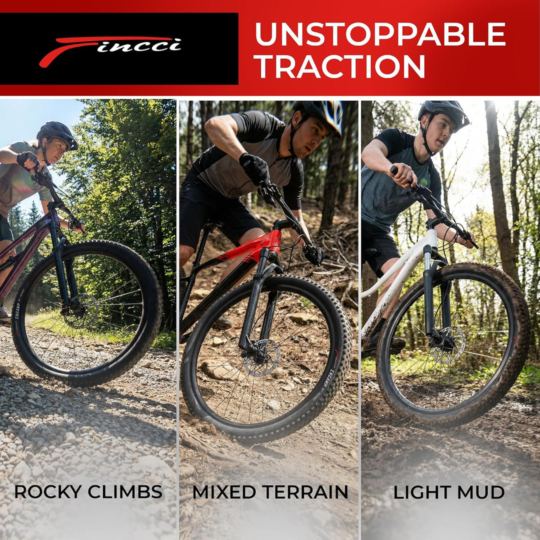 Fincci Reifen 26x1.95 Zoll 50-559 Faltbar Mantel für Rennrad Mountainbike MTB Schlamm Schmutz Offroa