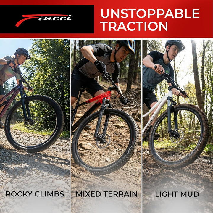 Fincci Reifen 26x1.95 Zoll 50-559 Faltbar Mantel für Rennrad Mountainbike MTB Schlamm Schmutz Offroa