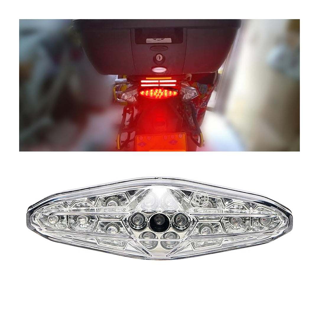 CGEAMDY Motorrad Rücklicht, Motorrad Bremslicht, Motorrad Running Stop Bremse Nummernschild Rücklich
