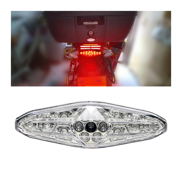 CGEAMDY Motorrad Rücklicht, Motorrad Bremslicht, Motorrad Running Stop Bremse Nummernschild Rücklich