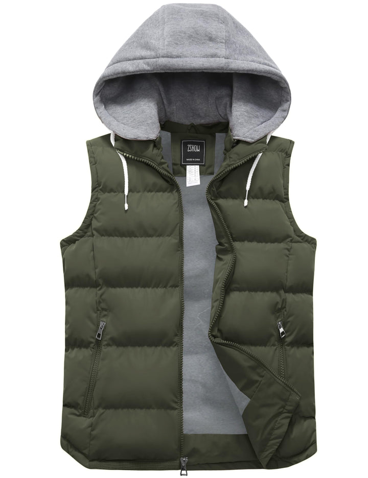 ZSHOW Herren Winter Weste Gesteppte Polsterung Puffer Ärmellos Jacke Warme Outdoor Weste Körperwärme