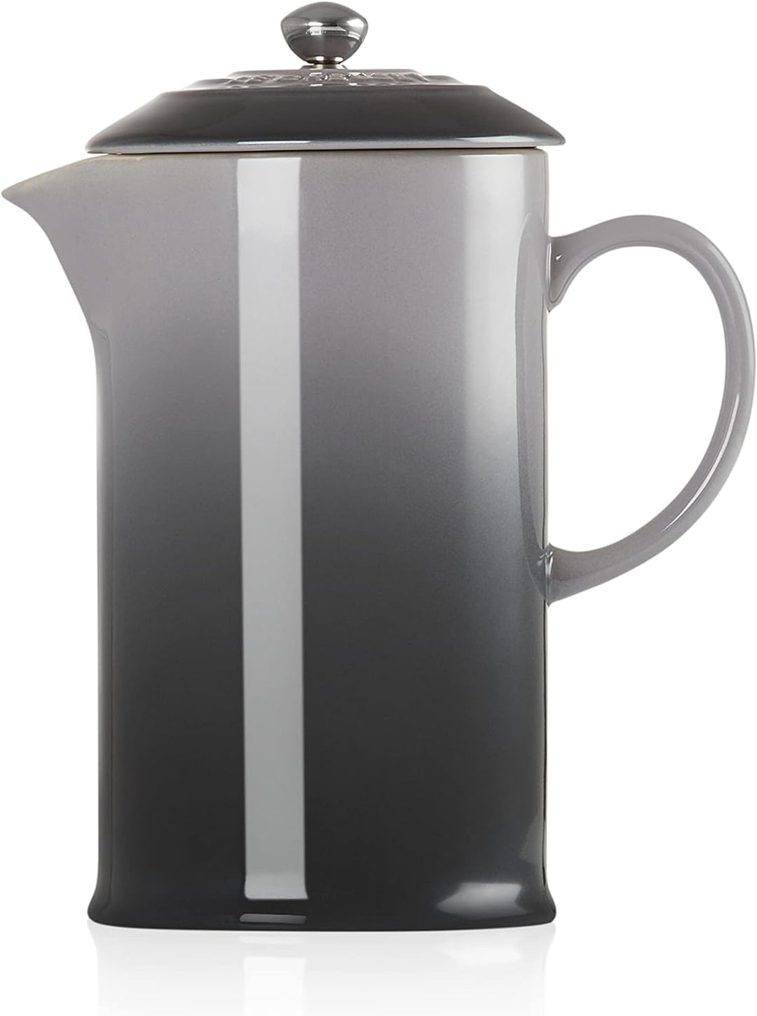 Le Creuset Kaffee-Bereiter/French Press mit Edelstahl-Presseinsatz, 800 ml, Steinzeug, Flint