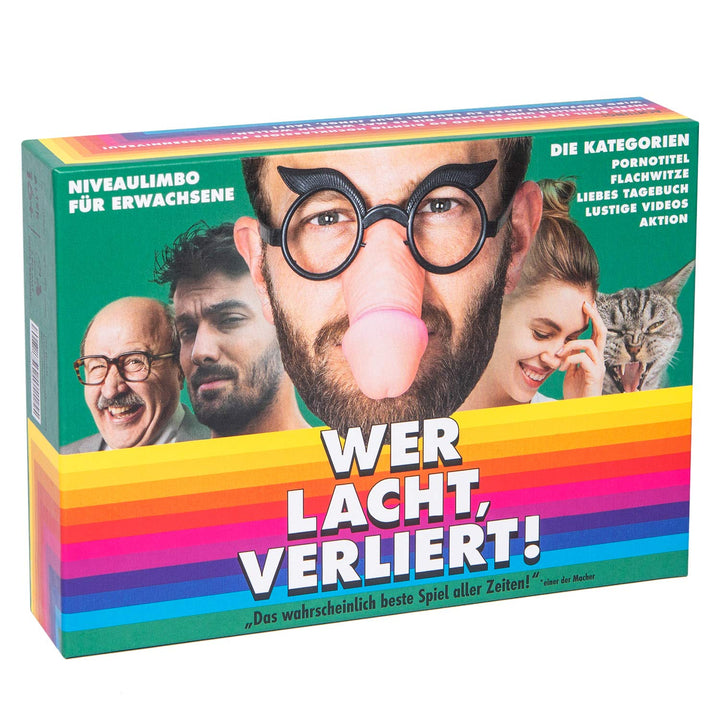 WER LACHT, VERLIERT! Das lustigste & dümmste Brettspiel Aller Zeiten - Witziges Niveaulimbo für Erwa