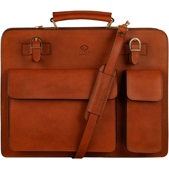 Time Resistance Leder Arbeitstasche – Handgemacht Ledertasche 15 Zoll Laptoptasche Bürotasche Notebo